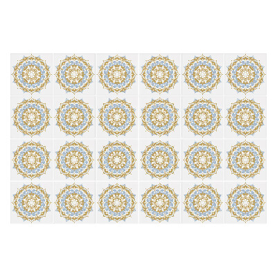 Samolepka na dlaždice Mandala s květinami