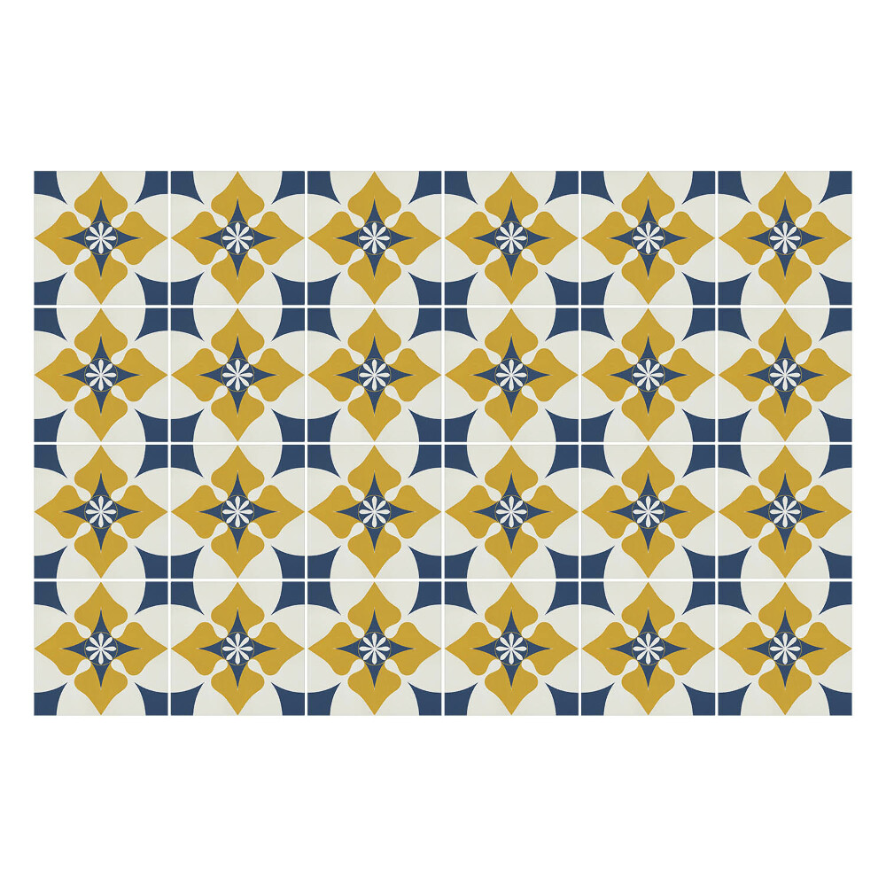 Samolepka na dlaždice Pastelové květinové motivy