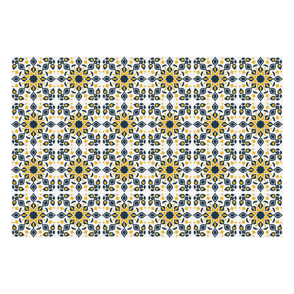 Nálepka na dlaždice Rostlinné motivy v aranžmá