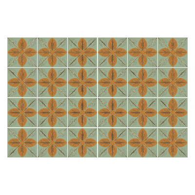 Samolepka na dlaždice Květinové motivy v síťovině