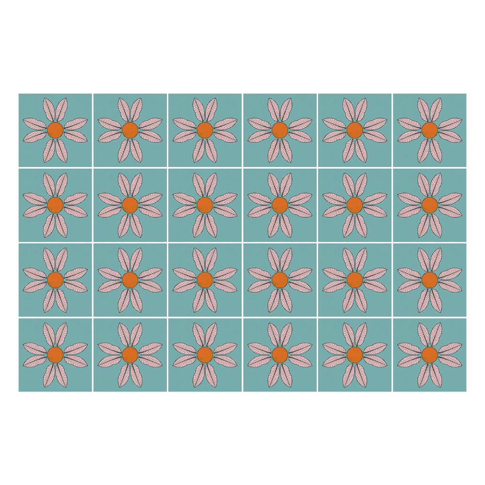 Nálepka na dlaždice Květinové motivy v aranžmá