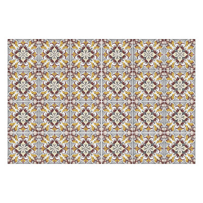 Samolepka na dlaždice Aranžmá květinových ornamentů