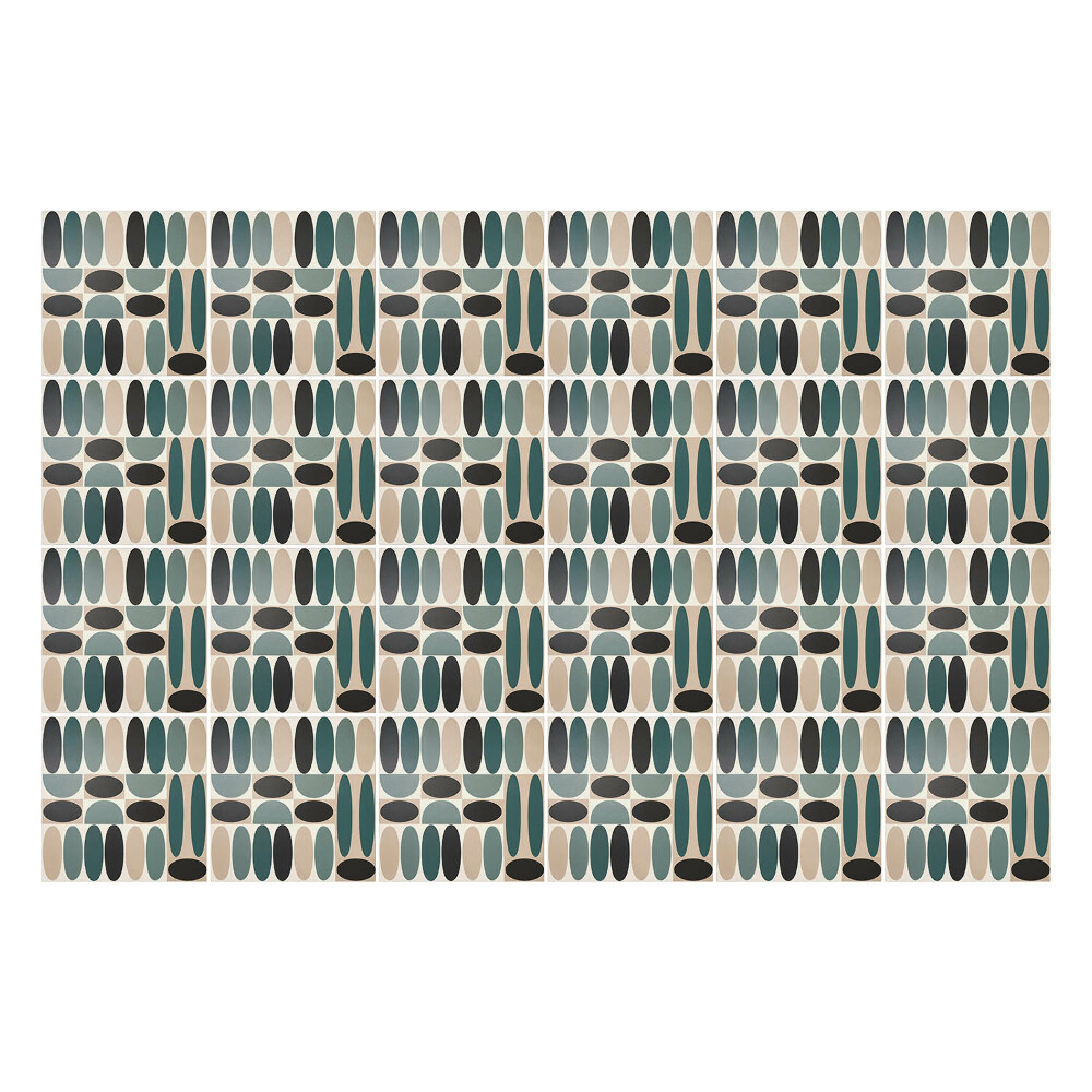 Nálepka na dlaždice Geometrie oválných tvarů