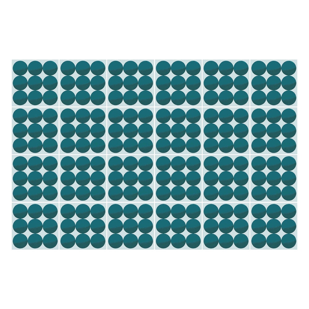 Nálepka na dlaždice Uspořádání kruhů v mřížce