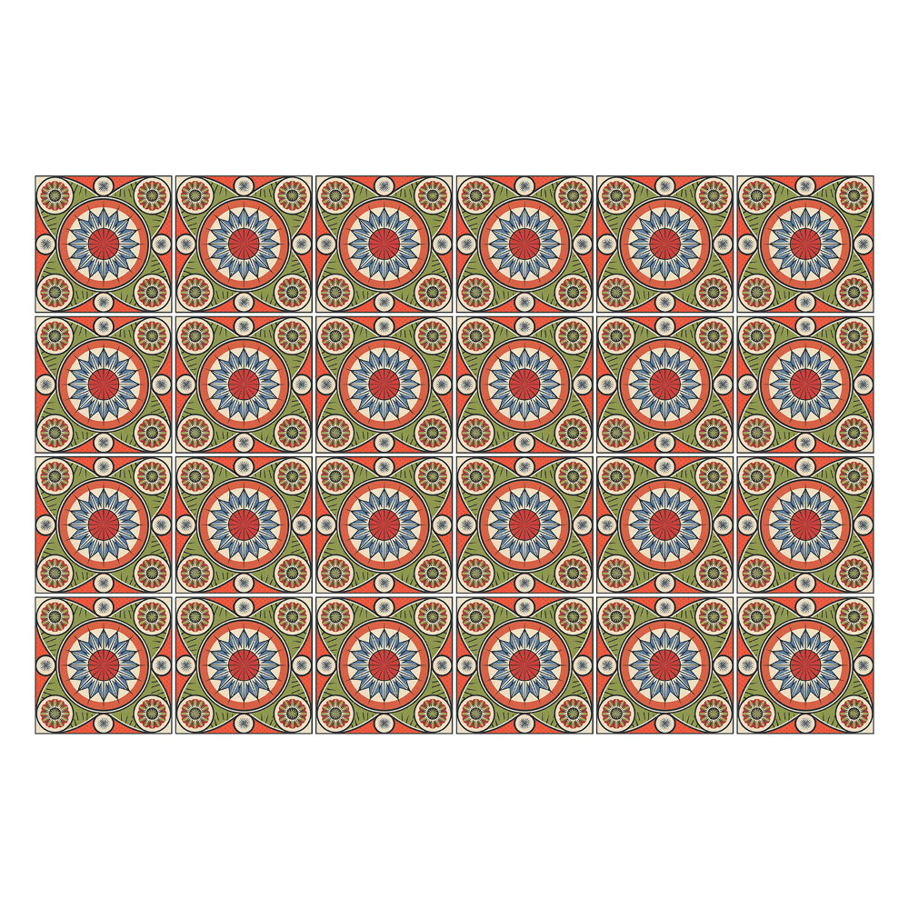 Samolepka na dlaždice Zajímavé retro vzory