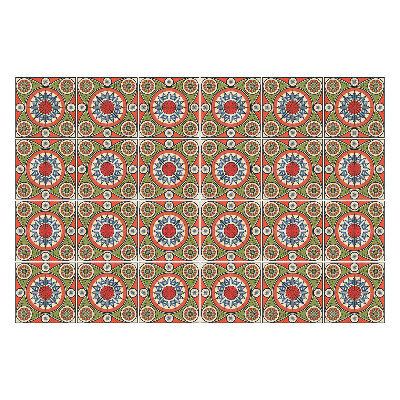 Samolepka na dlaždice Zajímavé retro vzory