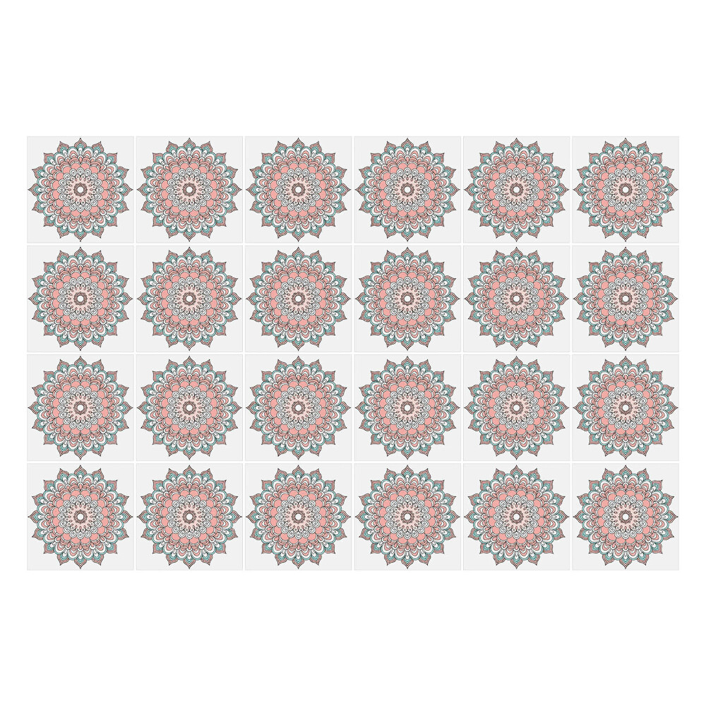 Samolepka na dlaždice Jasně zdobené mandaly