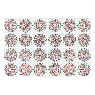 Samolepka na dlaždice Jasně zdobené mandaly