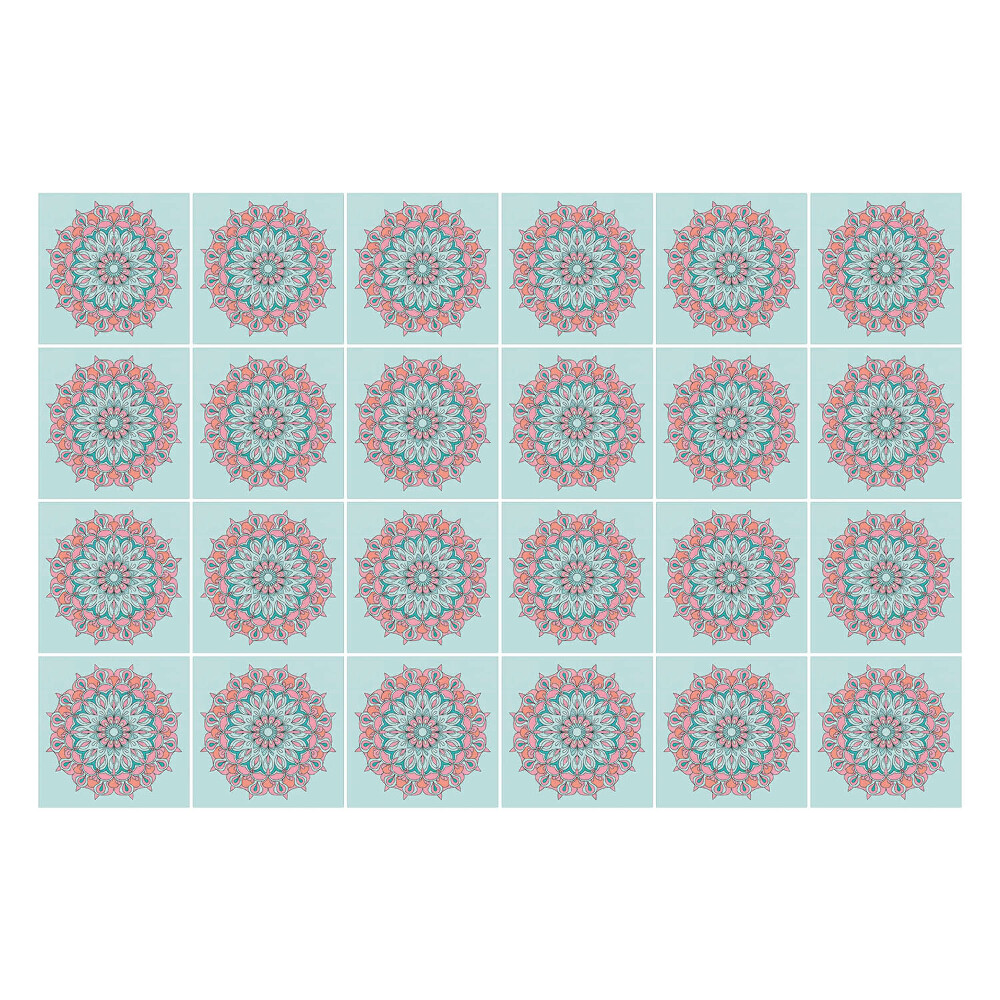 Nálepka na dlaždice Modré mandaly