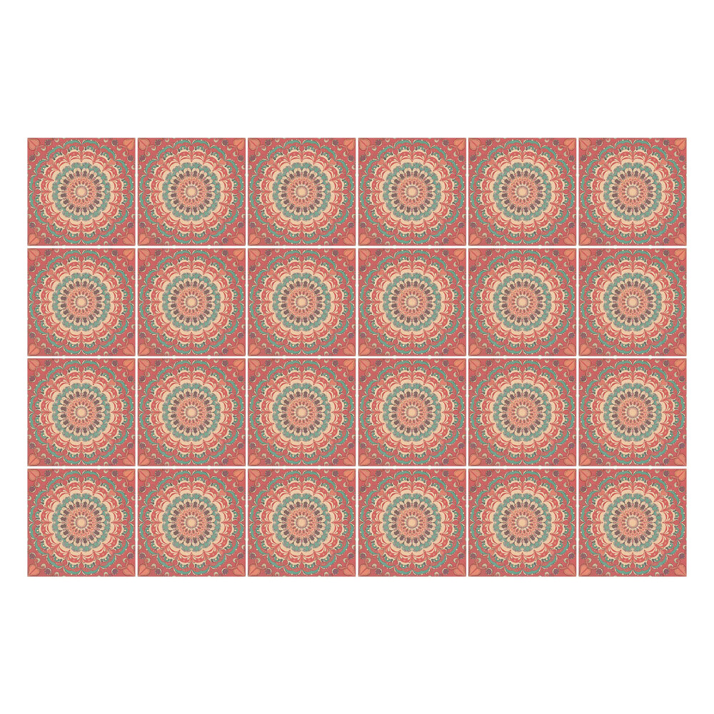 Samolepka na dlaždice Pastelové mandaly