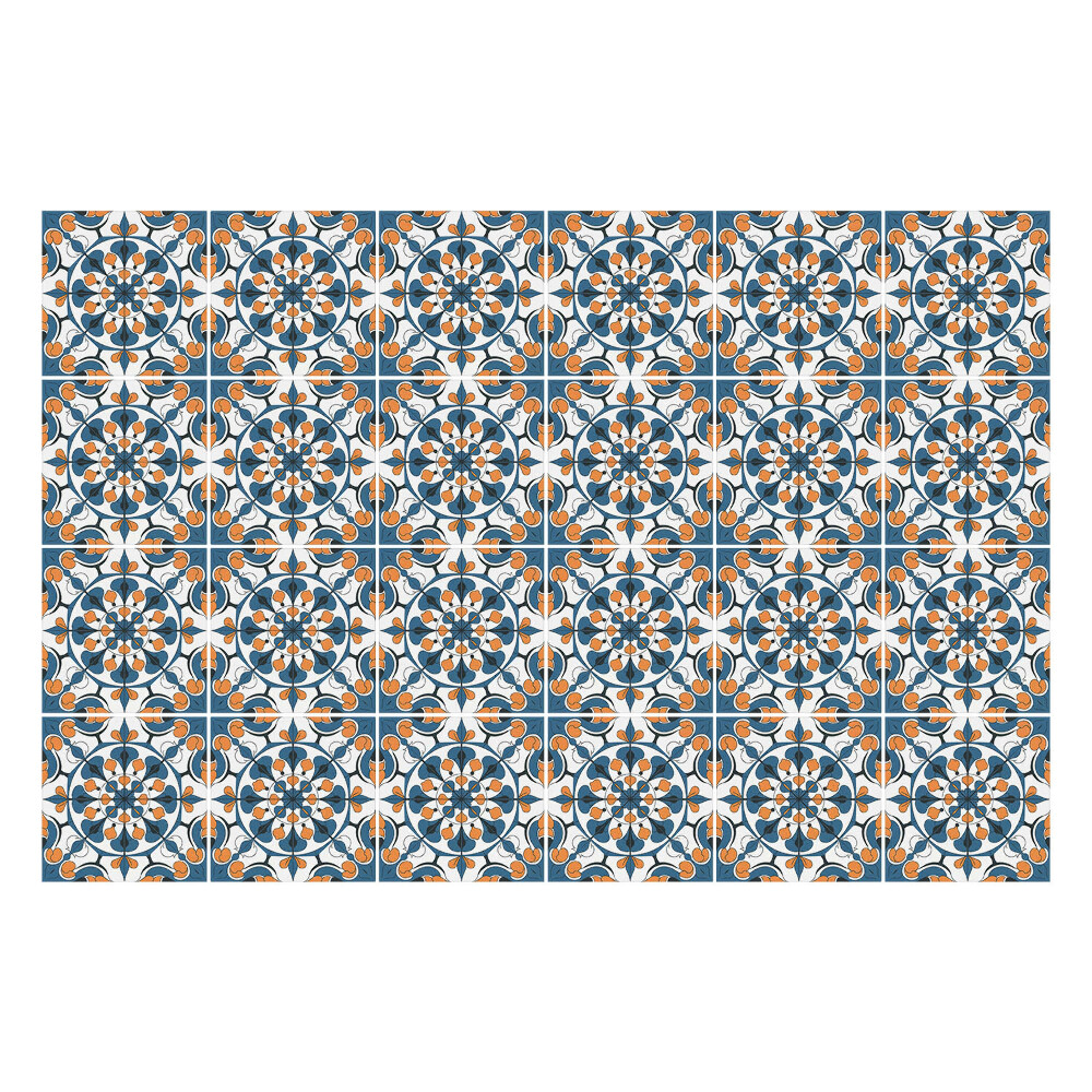 Nálepka na dlaždice Květinový design