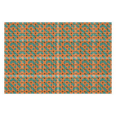 Nálepka na dlaždice Retro vintage vzor