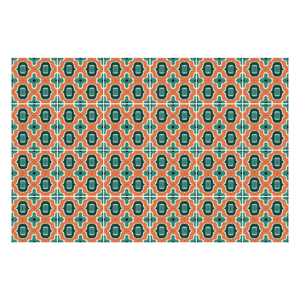 Samolepka na dlaždice Vintage retro vzor