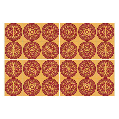 Nálepka na dlaždice Mandaly v kruzích