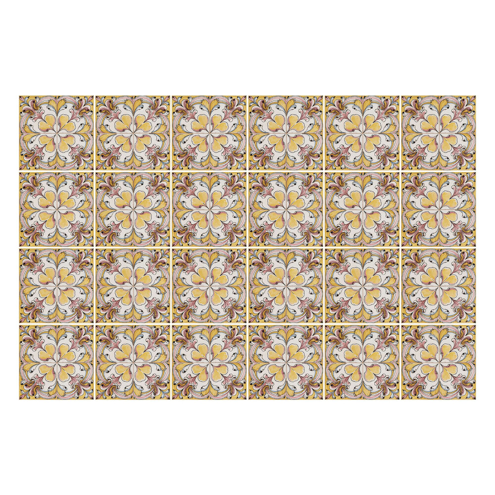 Nálepka na dlaždice Květinové motivy