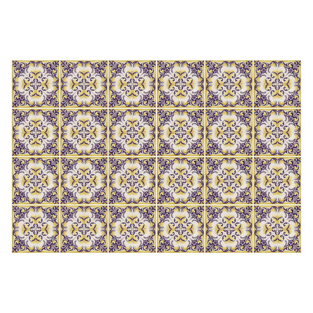 Samolepka na dlaždice Květinové ornamenty