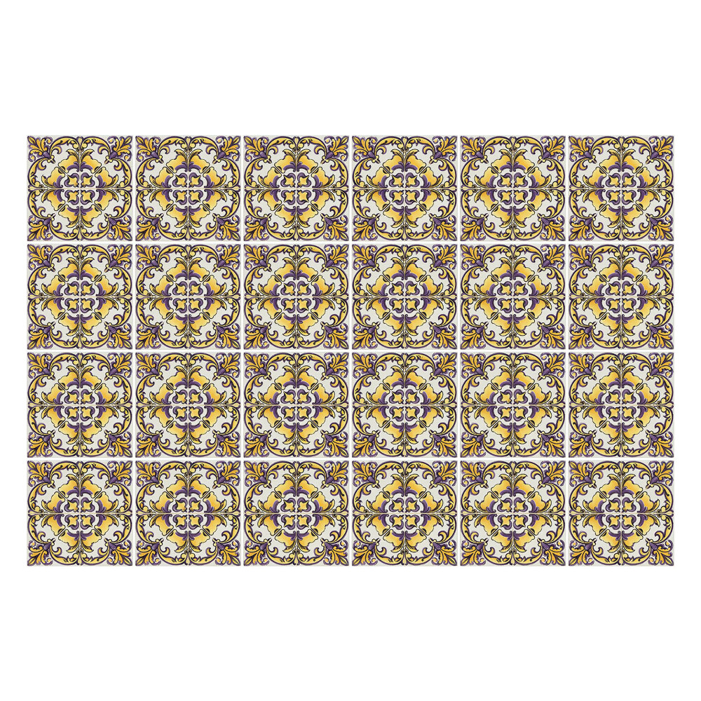 Nálepka na dlaždice Květinové ornamenty v síťovině