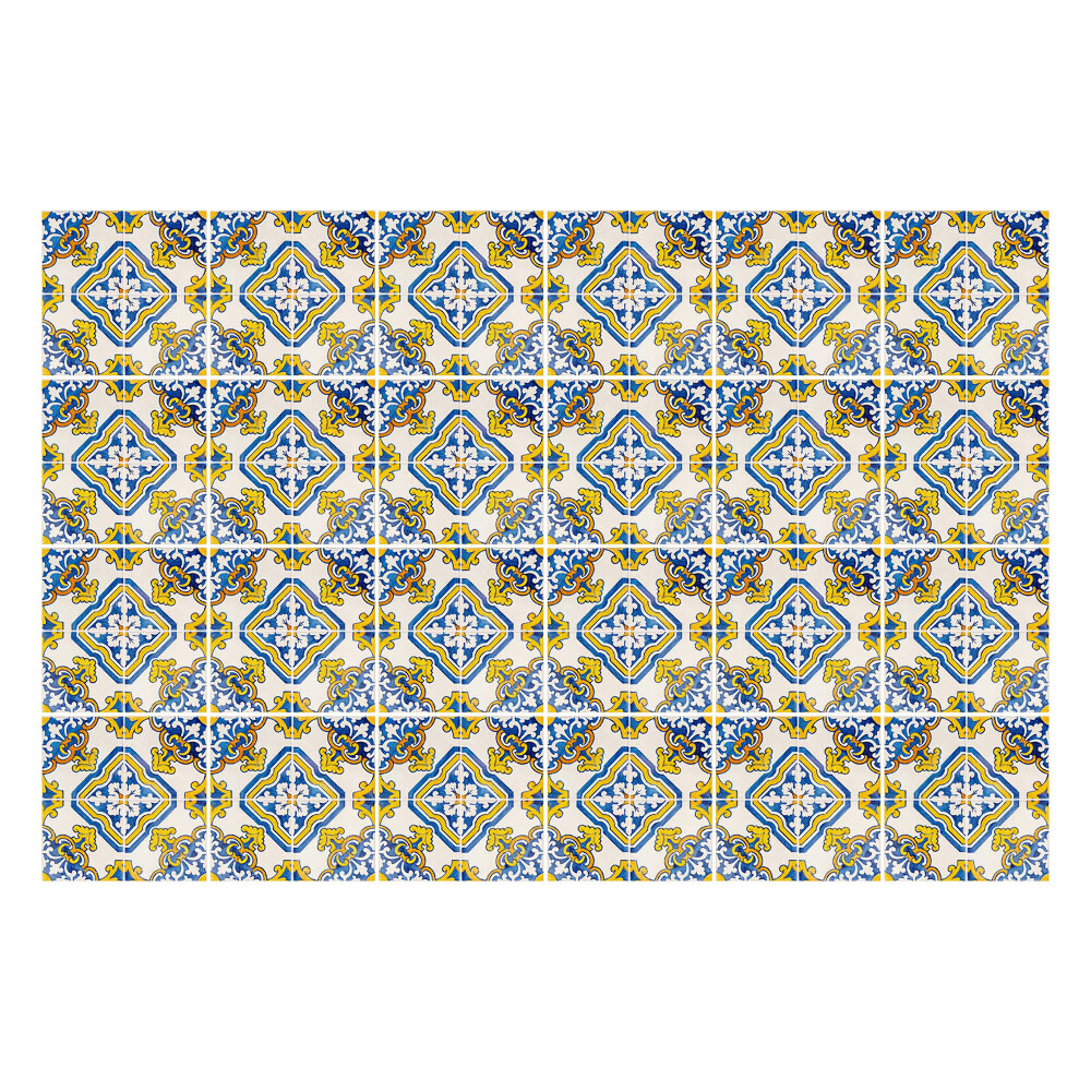 Nálepka na dlaždice Květinové motivy v kosočtvercích