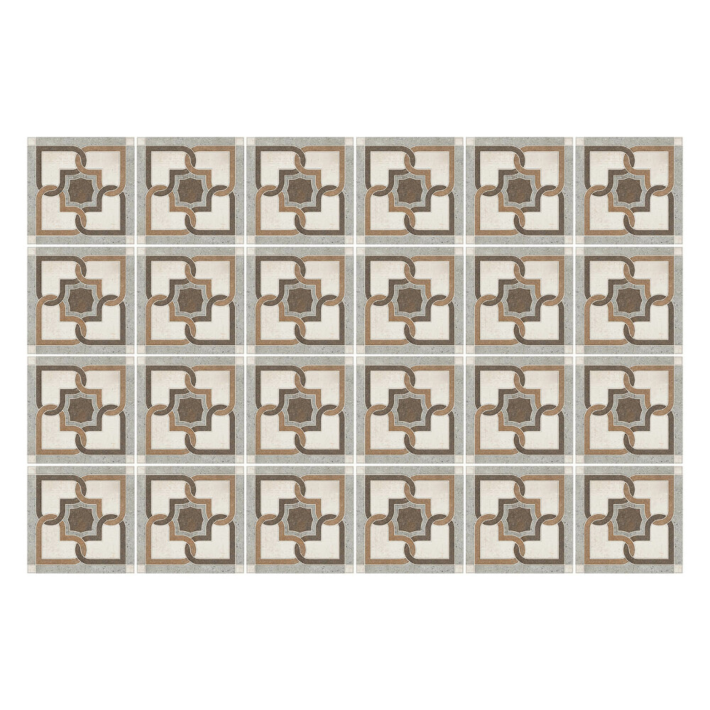 Samolepka na dlaždice Geometrické květiny v síťovině