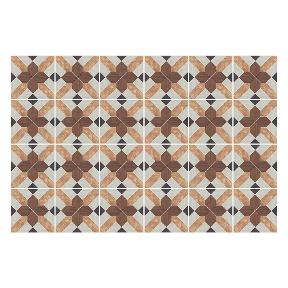 Samolepka na dlaždice Geometrické čtverce a kříže