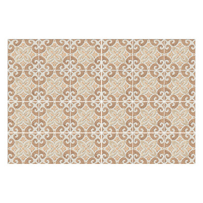 Samolepka na dlaždice Květinové ornamenty s vlnami