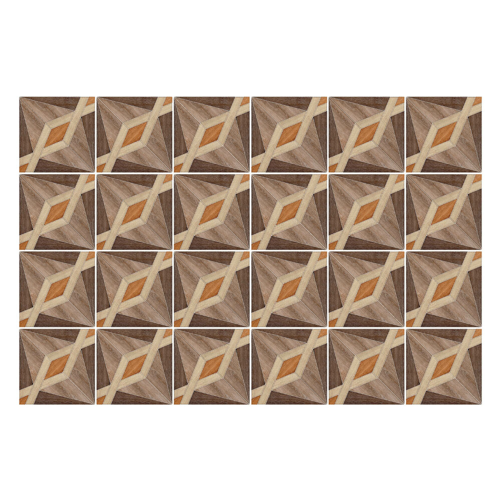 Nálepka na dlaždice Geometrie dřevěných tvarů