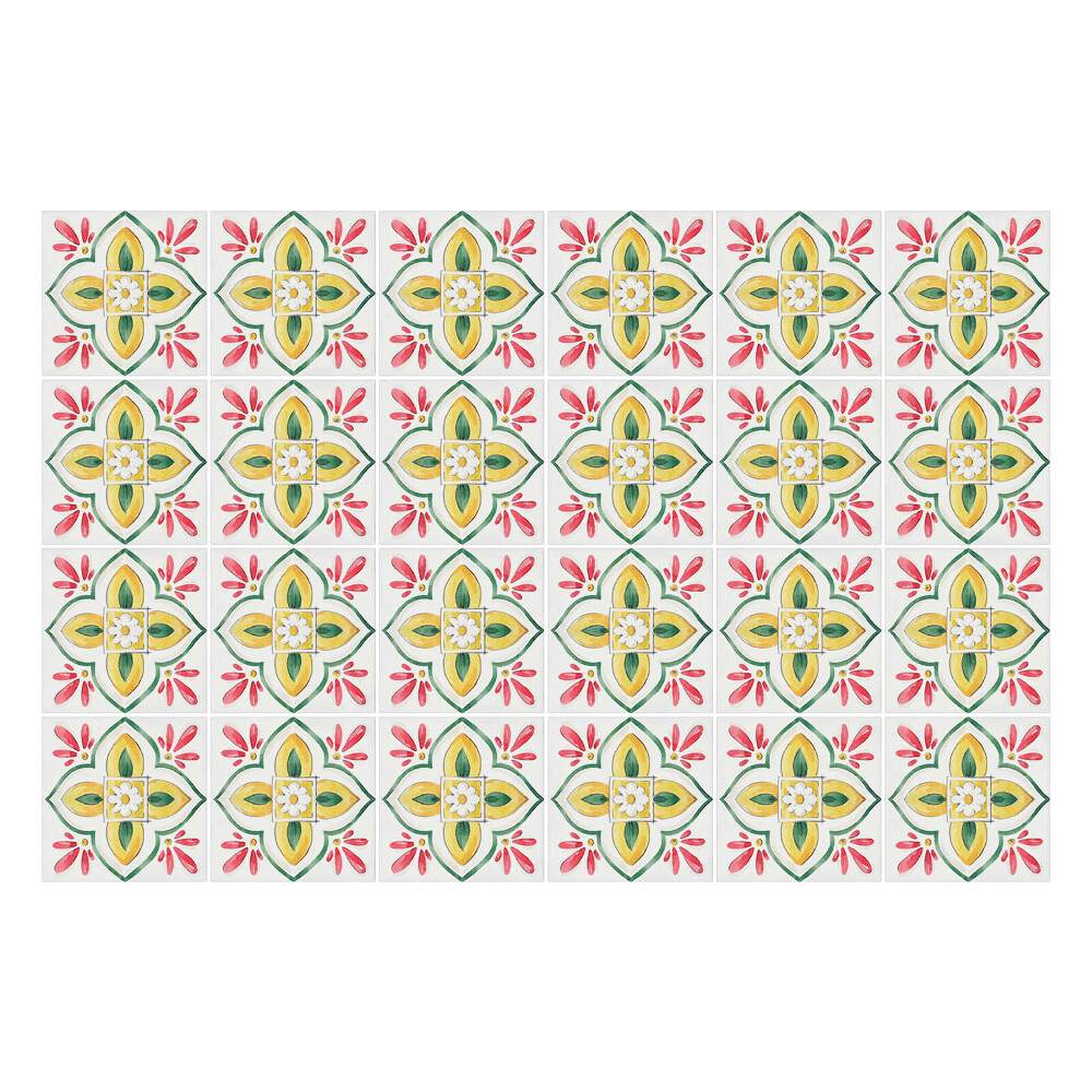 Nálepka na dlaždice Květinové ornamenty v aranžmá