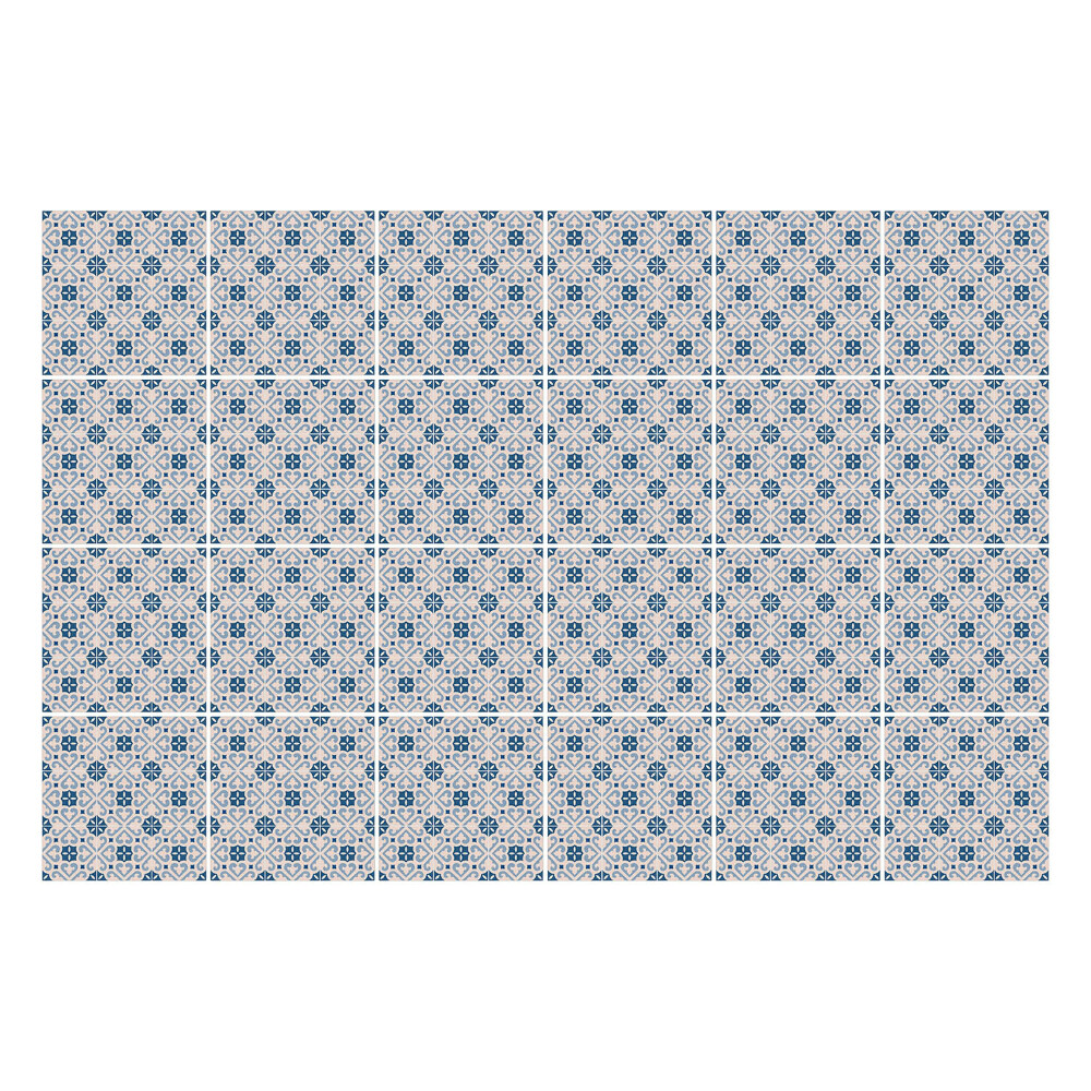 Samolepka na dlaždice Geometrické květinové motivy