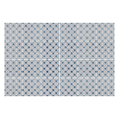 Samolepka na dlaždice Geometrické květinové motivy