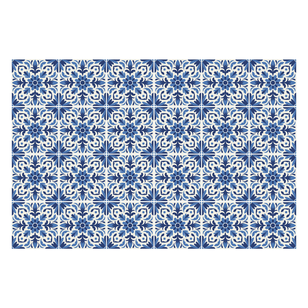 Samolepka na dlaždice Květinový motiv v síťovině