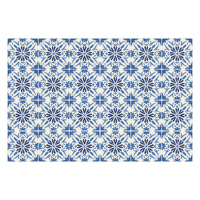 Nálepka na dlaždice Kostkovaný květinový motiv