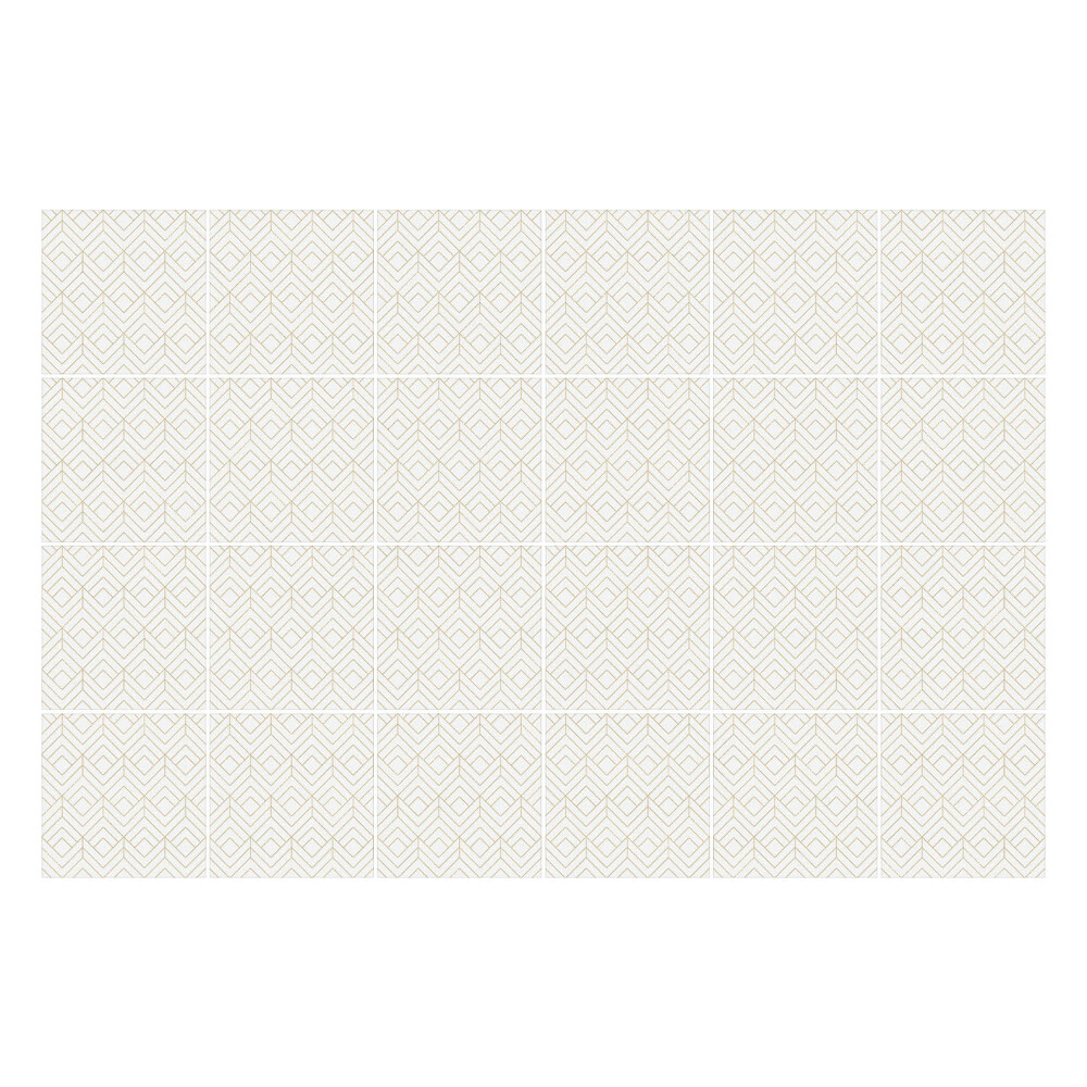 Samolepka na dlaždice Jemné kosočtverce a oválné tvary