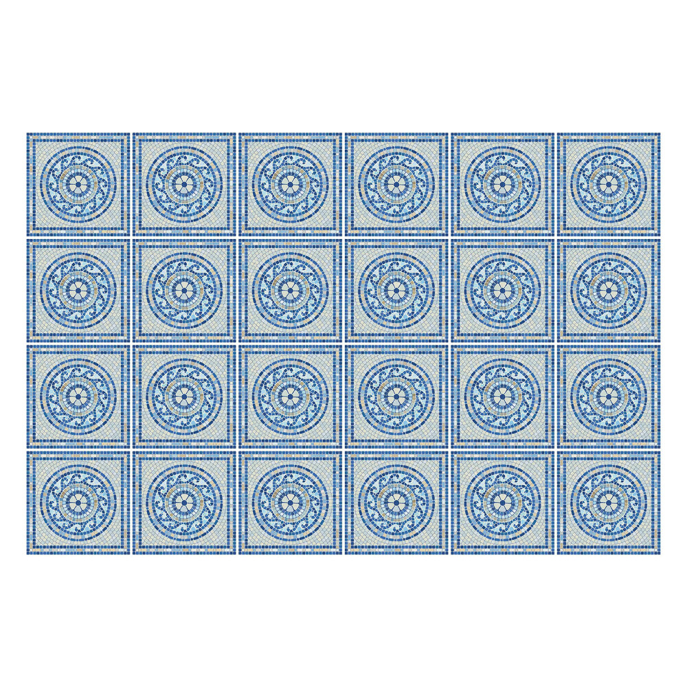 Nálepka na dlaždice Geometrické kruhy v mřížce