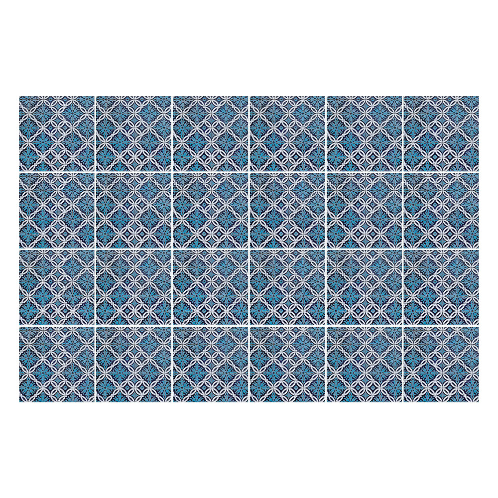 Samolepka na dlaždice Geometrické tvary v mřížce