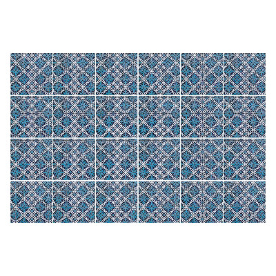 Samolepka na dlaždice Geometrické tvary v mřížce