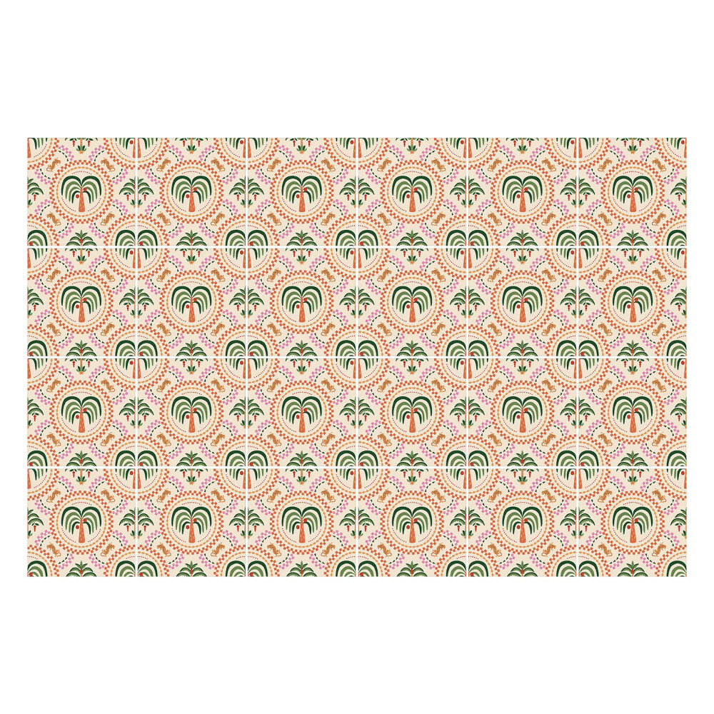 Nálepka na dlaždice Exotický motiv palmy