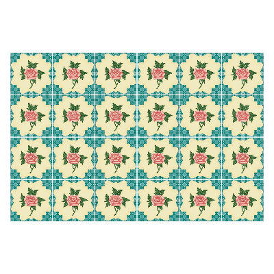 Nálepka na dlaždice Retro vinobraní květiny