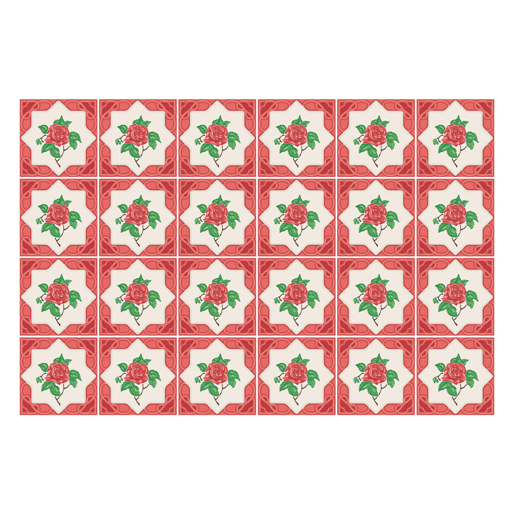 Nálepka na dlaždice Květinové motivy růží