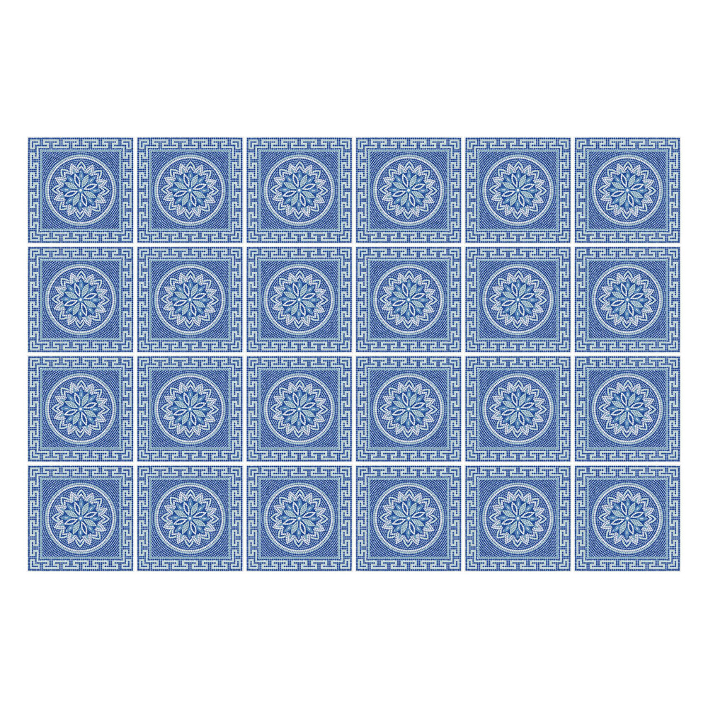 Samolepka na dlaždice Květinový motiv v síťovině