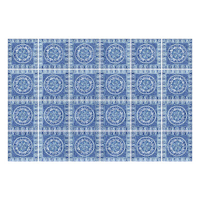 Samolepka na dlaždice Květinový motiv v síťovině