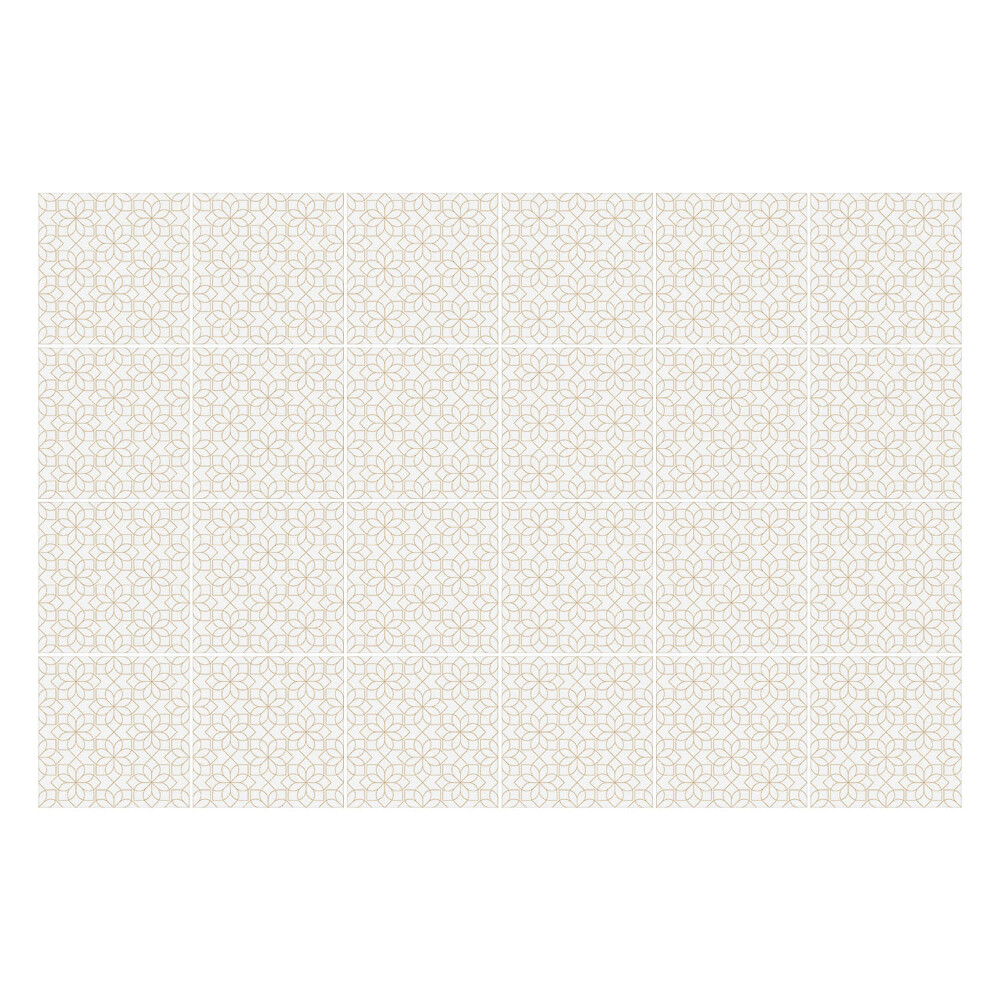 Samolepka na dlaždice Jemné květinové kruhy