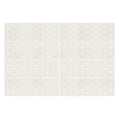 Samolepka na dlaždice Jemné květinové kruhy