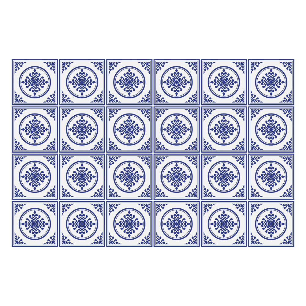 Samolepka na dlaždice Klasické ornamenty ve čtvercích