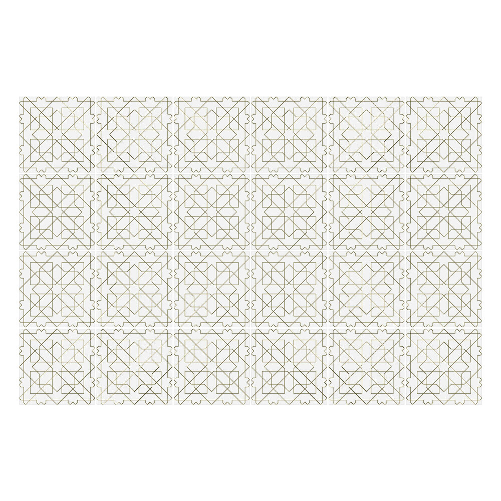 Nálepka na dlaždice Geometrické čtverce v mřížce