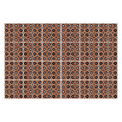 Samolepka na dlaždice Zkřížené kosočtverce s detaily