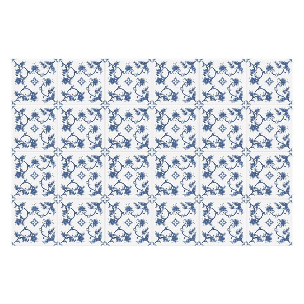 Nálepka na dlaždice Malé květy a listy