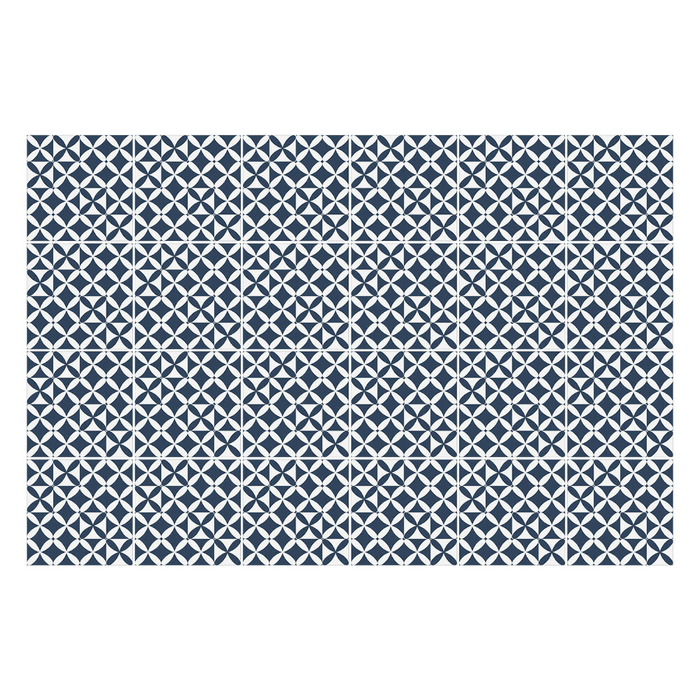 Samolepka na dlaždice Geometrické obrazce v mřížce