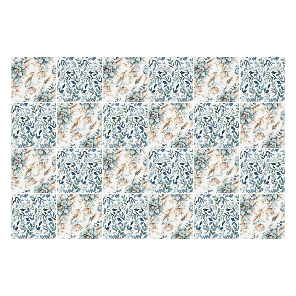 Samolepka na dlaždice Květinový rostlinný motiv