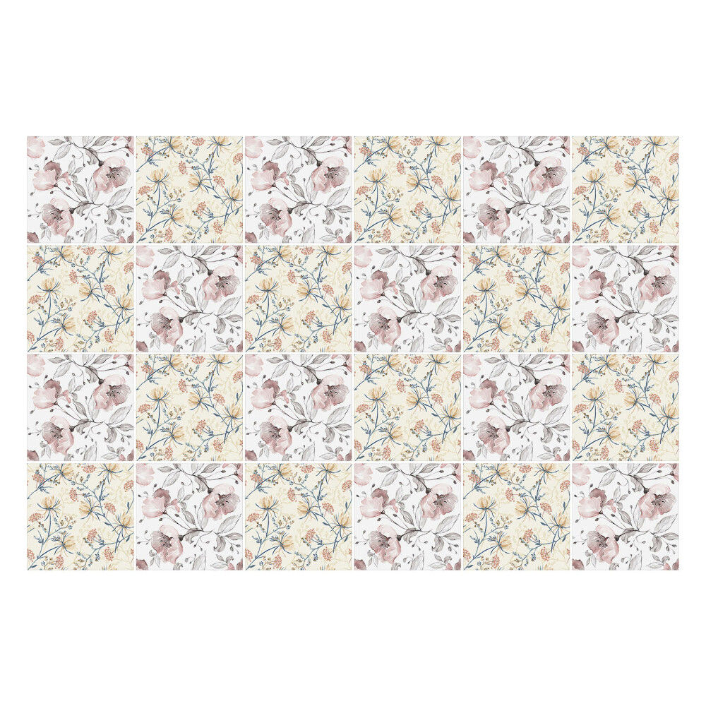 Nálepka na dlaždice Květinový motiv s větvemi