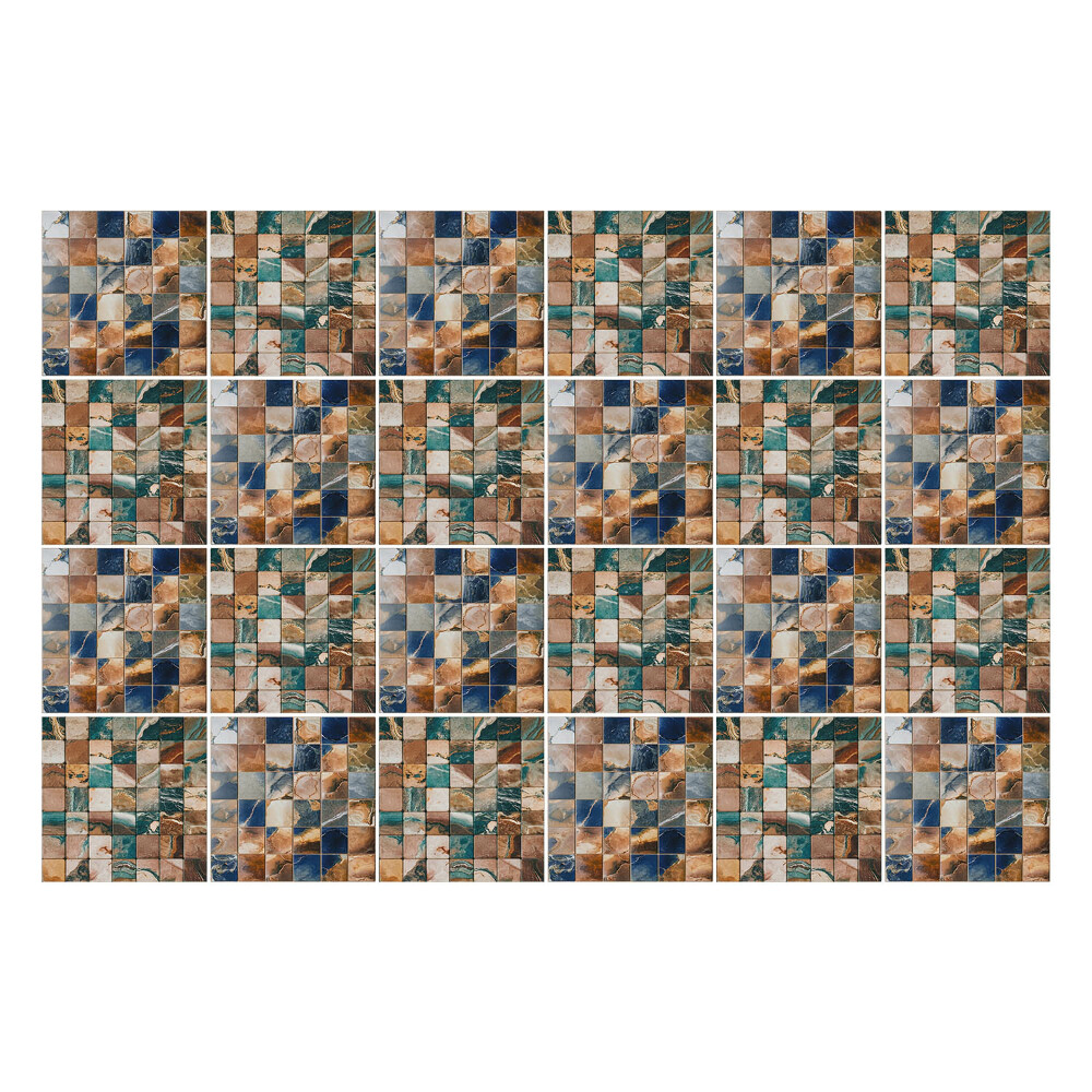 Samolepka na dlaždice Mozaika s geometrickými čtverečky